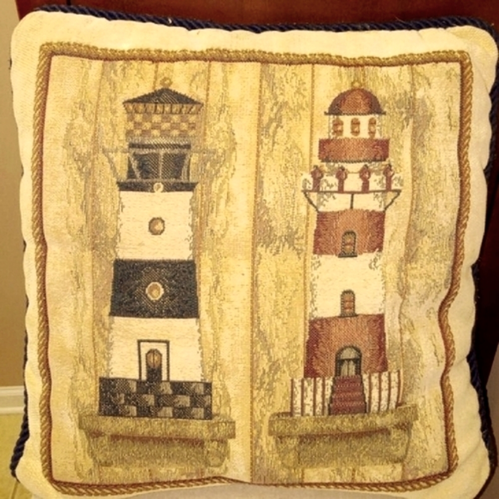 Lighthouse throw pillow